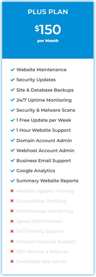 Bootup Technology Maintenance - Plus Plan